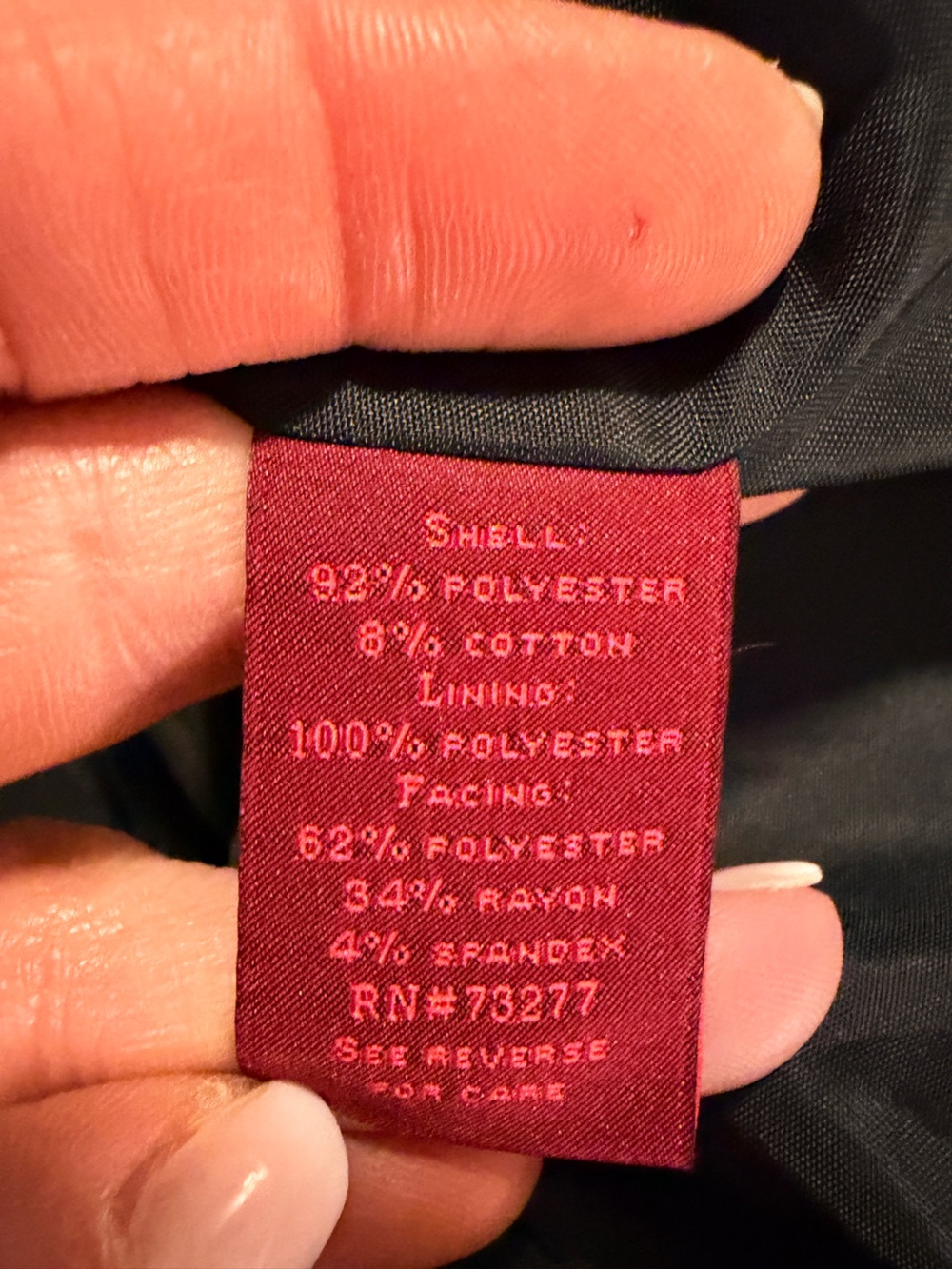 Women’s 212 Collections Contrast-Trim Zip Up Blazer - Picture 4 of 6